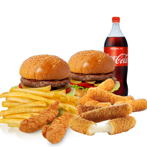 Arkadaş Burger & Stick Menü (2 Kişilik)