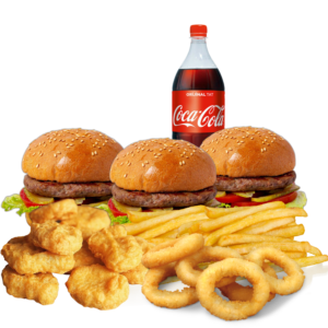 Kalabalık Burger & Nugget Menü (3 Kişilik)