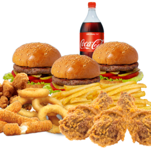 Süper Kalabalık Burger Menü (3 Kişilik)