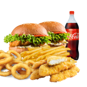 Arkadaş Tavuk Burger & Nugget Menü (2 Kişilik)
