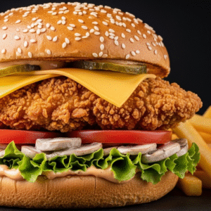 TAVUK MANTARLI BURGER